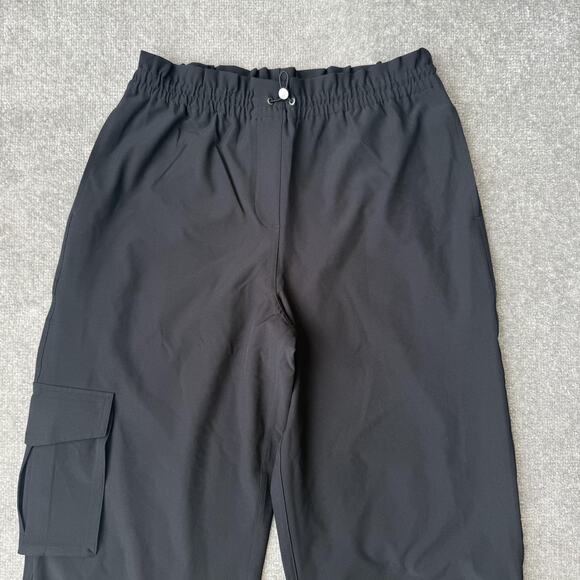 Spanx Pants Womens Large Black Cargo Jogger Elastic Waist Bungee Cuffs Stretch - Picture 2 of 12